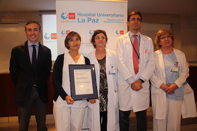 La Unidad de Diabetes del Hospital La Paz de Madrid recibe certificación de excelencia