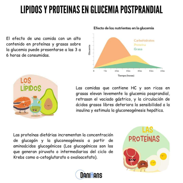 Lípidos y proteinas , como afecta a los niveles de glucosa.