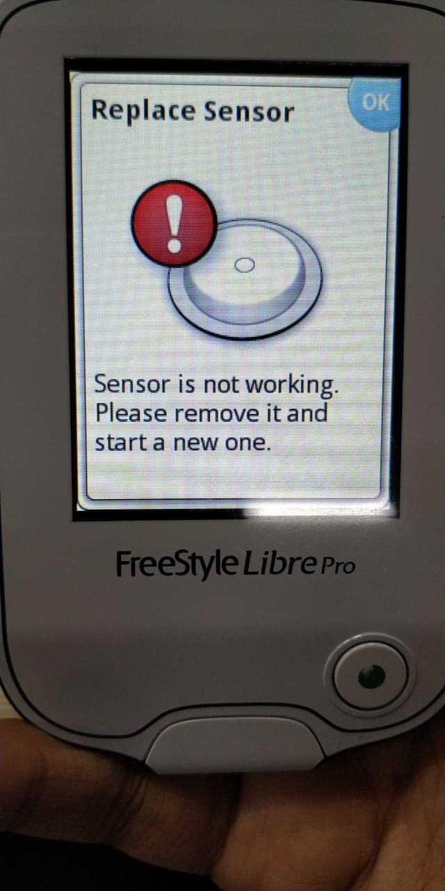 Sensor freestyle libre problemas, me comentan quitárselos por qué dan error.