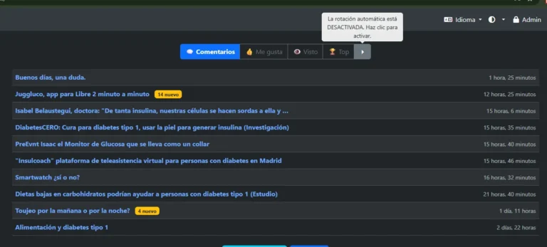 Nueva opción en la barra de temas: controla la rotación automática